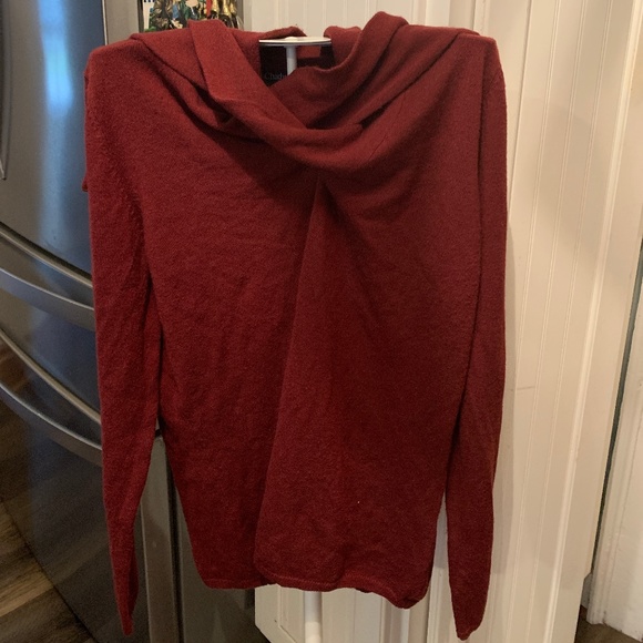 Chadwick’s of Boston maroon front‎ tie sweater. Worn 2-3x - Picture 5 of 5